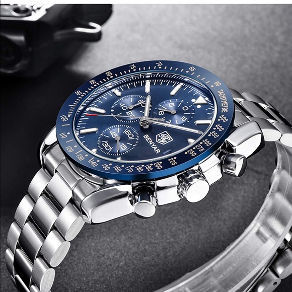 MENS LUXURY STAINLESS STEEL WATCH - Picture 4 of 4